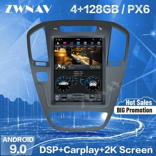 128G Tesla Verticl Screen For 2008-2010 2011 2012 2013 Buick Regal Android 9 multimedia Player GPS Audio Radio Stereo Head Unit