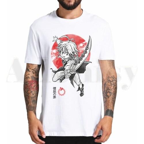 Anime Seven Deadly Sins Nanatsu No Taizai Meliodas Tshirt Hip Hop Girl Print Top Tees Harajuku Tshirts Fashion Summer T-shirt