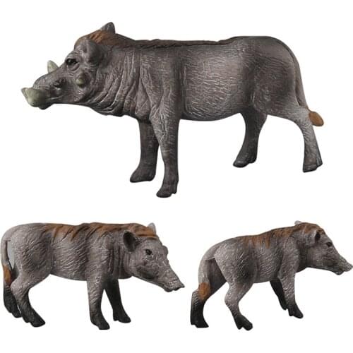 Simulation Wild Boar Figure Collectible Toys Boar Wild Animal Action Figures Kids Animal Soft Rubber Toys