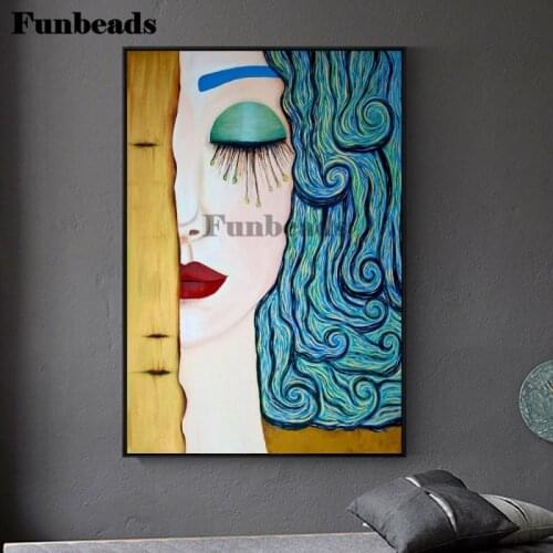 Classic Artist Gustav Klimt Tear,Diy 5D Diamond Painting Diamond Mosaic Cross Stitch Full Diamond Embroidery Home decor FF4109