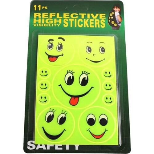 Smile face Baby Care wheels Tyre Stroller Reflective High Visiblity Strickers Accessories wire night reflective