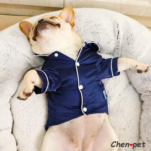 Dog Costume Luxury Dog Cat Clothes Fashion Pet Sleeping Pajamas Soft Pet Clothes for Spring French Bulldog Schnauzer Coat Pink