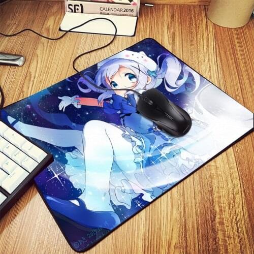 Mairuige So Cute Anime Girls Kid Kafuu Chino Pattern mousepad Is The Order A Rabbit As mat for Anime Friend Pc Computer Mats