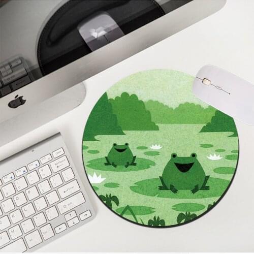 MRGLZY Cute Frog Mouse Pad Office Green Eye Protection MousePad Carpet Desk Mat Natural Non-slip Rubber PC Gaming Accessories