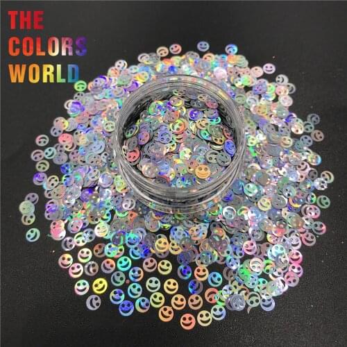 TCT-360 Smiley Face 4MM Size Nail Glitter Nail Art Decoration Makeup Body Art Tumbler Craft Festival Accessories Party Supplier