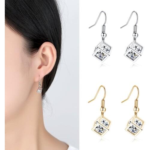Fashion Crystal Drop Earring Oval Dangle Earrings Long Earrings Gift Jewelry 2021 friend lover women ladies delicate Earring