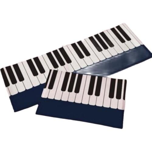 Soft black white Piano rug non slip bedside/kitchen/floating window mat long