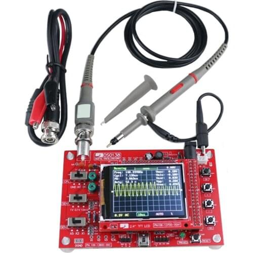 Best 2.4Inch Tft Digital Oscilloscope 1Msps Kit Parts For Oscilloscope Making Electronic Diagnostic-Tool Learning Set Dso138+P60