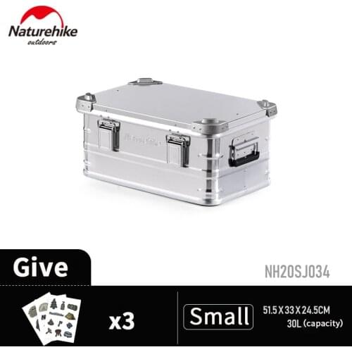 Naturehike Outdoor Aluminum Alloy Storage Box 30-80L Camping Travel Debris Box Large Capacity Picnic Equipment Storage Bag