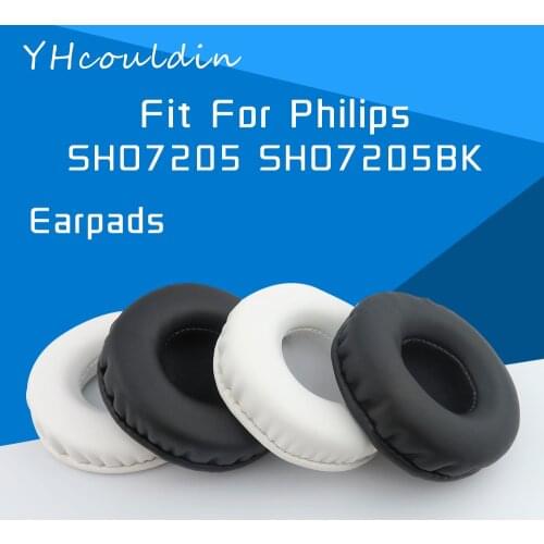 YHcouldin Earpads For Philips SHO7205 SHO7205BK/28 Headphone Accessaries Replacement Wrinkled Leather