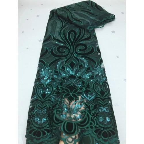 New design Embroidered Lace Fabric with velvet flowers JRB-2.91905 for bridal dress Nigerian french net Lace in best mesh