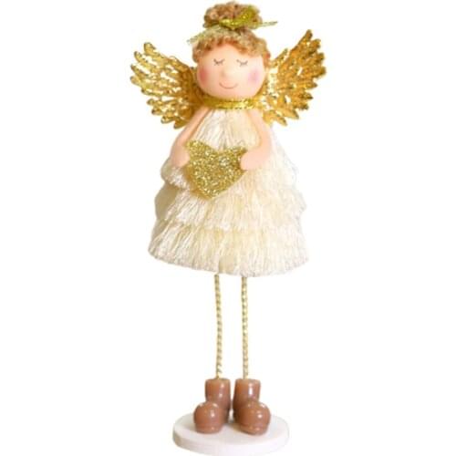 Hanging Angel Round Doll Ornament With Wing Angel Christmas Tree Boutique Creative Fabric Decoration Pendant