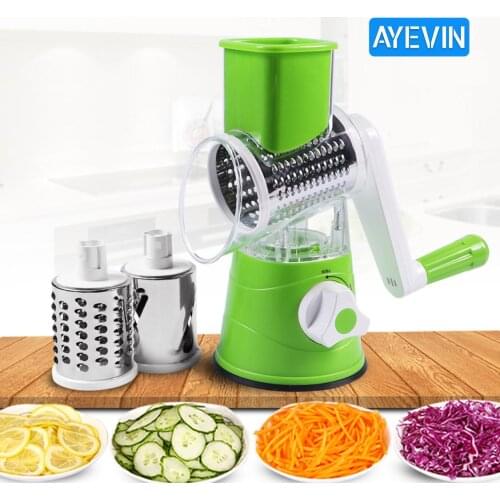 AYEVIN Manual Vegetable Cutter Slicer Multifunctional Round Mandoline Slicer Potato Cheese Kitchen Gadgets Kitchen Accessories