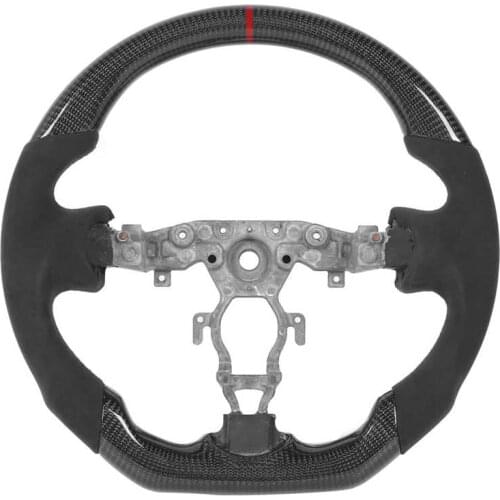 Carbon Fiber Steering Wheel Suede with Red Stitching Fit for Nissan 370z 2009-2020