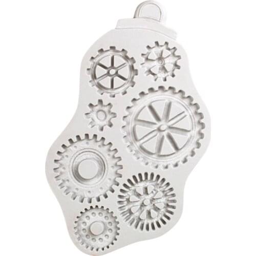 Gear retro silicone mold decoration tool chocolate mold cake paste mold