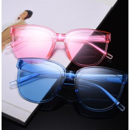 Vintage Oversize Square Sunglasses Luxury Brand Black Pink Big Frame Cat Eye Sun Glasses Female Shades Protective Driver Goggles