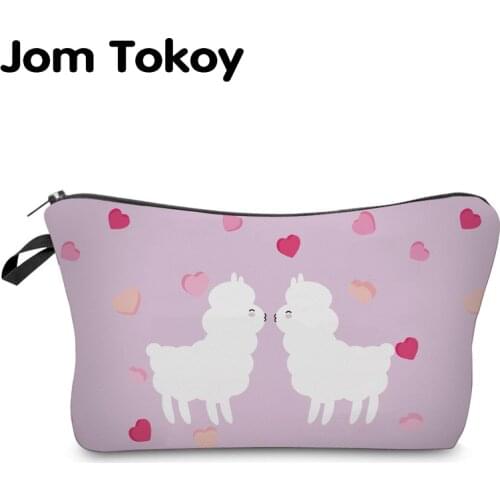 Jom Tokoy Cosmetic Organizer Bag Make Up Printing Llama Cosmetic Bag Fashion Women Brand Makeup Bag Hzb932