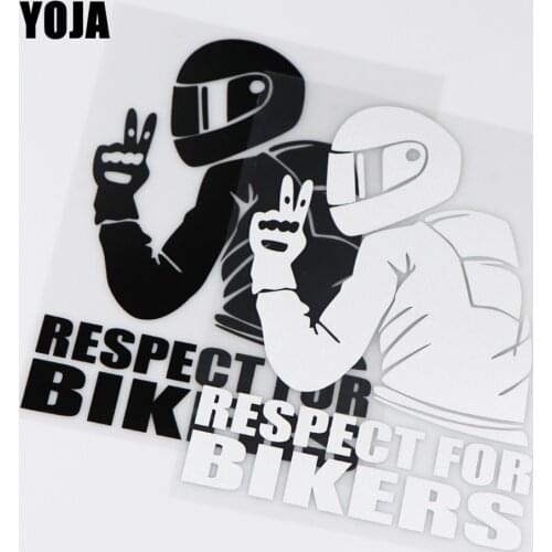 YOJA 12.9X17.7CM RESPECT FOR BIKERS Car Stickers Art Fashion Vinyl Decal ZT2-0005