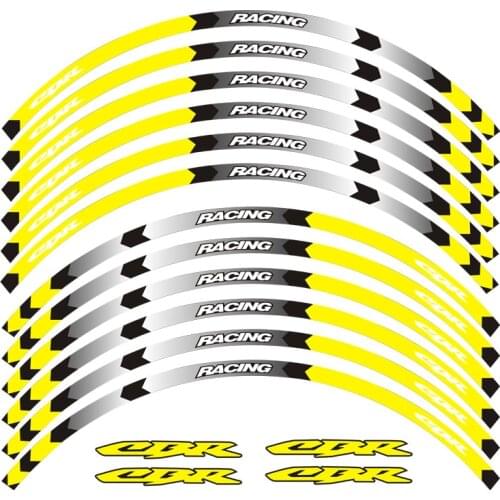 High quality Motorcycle Wheel Sticker Decal Reflective Rim Bike Suitable For CBR RR CBR CBR1000 600RR 650R 300R