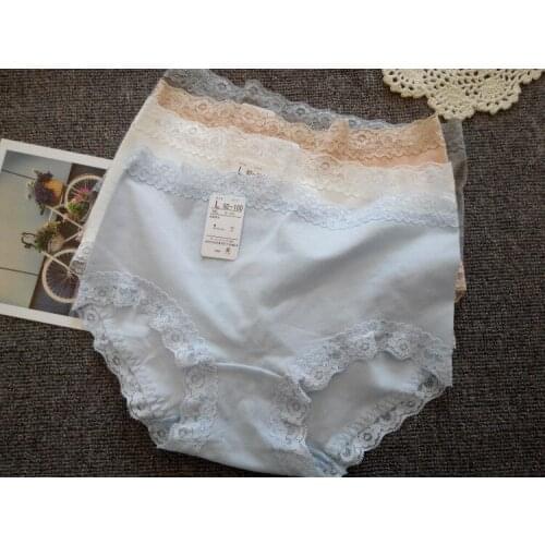 1pcs&3pcs Pure Women Underwear Womens Japanese Mid-waist Bag Hip Seamless Combed Cotton Briefs Multicolor Plus Size M-4L