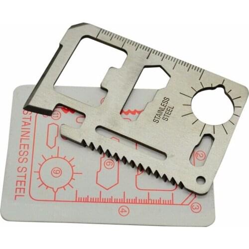 11 in 1 Multi Tool Army Hunting Survival Kit Pocket Credit Card Knife Camp Widely Used For Camping Sport open with bag 50pcs/lot