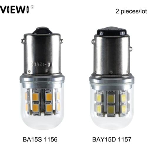 2 pieces led car light 1156 1157 BA15S BAY15D S25 P21W 6V 12v 24v 48v super quality 2.5W Auto Turn Signal Brake Tail Stop Lamp