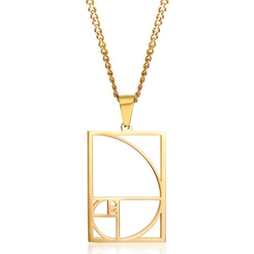 2021 European And American Style And Fashion Jewelry Stainless Steel Fibonacci Series Pendant Suitable For Women And Men