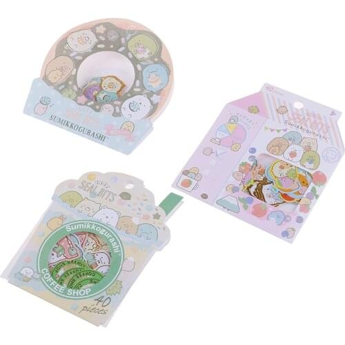 40pcs/Bag Kawaii Sumikko Gurashi Decorative Stickers Computer Notebook Decor Scool