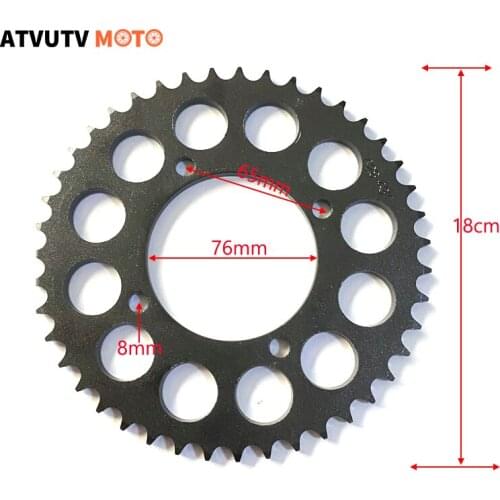 428 Chain 37T Teeth 76MM Rear Sprocket for 50cc 70cc 110cc 125cc ATV Quad go Kart Dirt Pit Bike KAYO Bosuer Apollo RXF