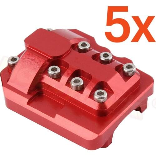 5Pcs TRX4 Aluminum Alloy Diff Cover Front / Rear For Traxxas TRX-4 RC Crawler Car Upgrade Parts