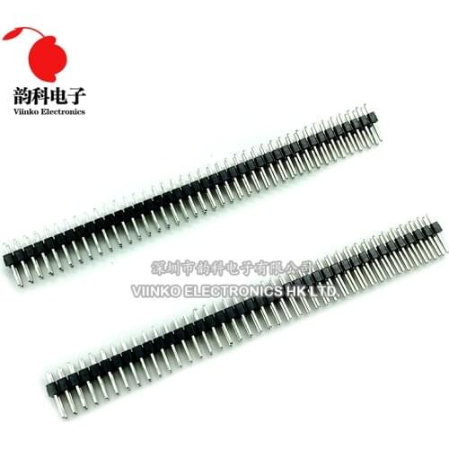 50pcs 2.54mm 2 x 40 Pin Male Double Row Pin Header Strip pin header double row