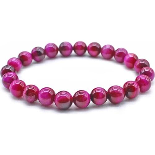 6mm 8mm 10mm Red Tiger Eye Bracelet Handmade Natural Stone Beads Buddha Yoga Bracelet for Men Women Mala Jewelry Pulsera Hombre