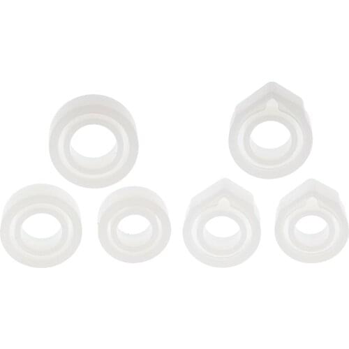 6 Pieces Clear Silicone Ring Mould For Epoxy Resin Jewelry Art Design Crafts Mixed Size