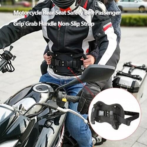 Motorcycle Accessories Motorcycle Back Seat Safety Armrest Passenger Grip Grab Handle Non-Slip Strap Seat Belt Protection