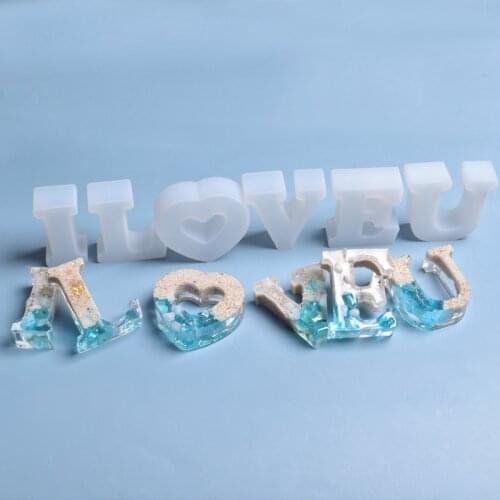 English Letter Mold Diy Handwork Keychain Mold For One-Piece Clothing 26 Pinyin Single A-Z English Letter Silicone Mold Jewelry