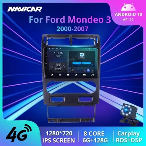 2Din Android10 Car Radio For Ford Mondeo 3 2000-2007 Stereo Receiver GPS Navigation Car Multimedia Player Auto Radio NO 2DIN DVD