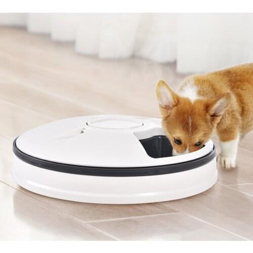 Automatic Pet Feeder Timing Feeder 6 Meals 6 Grids Cat Dog Electric Dry Food Dispenser Dish Feed 24 Hours Timer Pet Supplies
