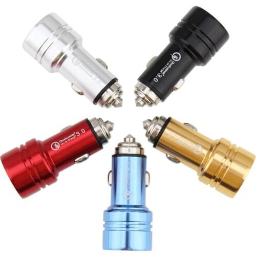 Mini Fast Charger Dual USB Car Phone Charger 5V 3.1A Universal Phone Charger for iPhone Samsung Xiaomi QC3.0 Fast Charging