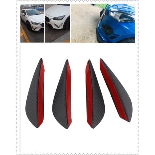 Auto parts 4PCS carbon fiber car spoiler small wind knife front bumper for VW Volkswagen Golf 7 5 6 Passat B5 B6 B7 Polo Jetta