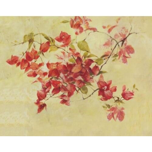 Free Shipping Photo Wallpaper Hand-Painted Pattern Flowers Bedroom Wallpaper Living Room Mural Hotel Cafe Decoration Wallpaper