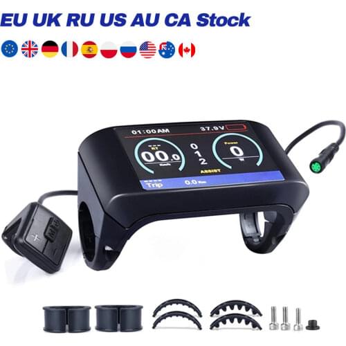 E-bike TFT LCD 750C Display Speed Battery Time Indicator For Bafang Mid Hub Motor Electric Bicycle 36V 48V 52V 60V Conversion
