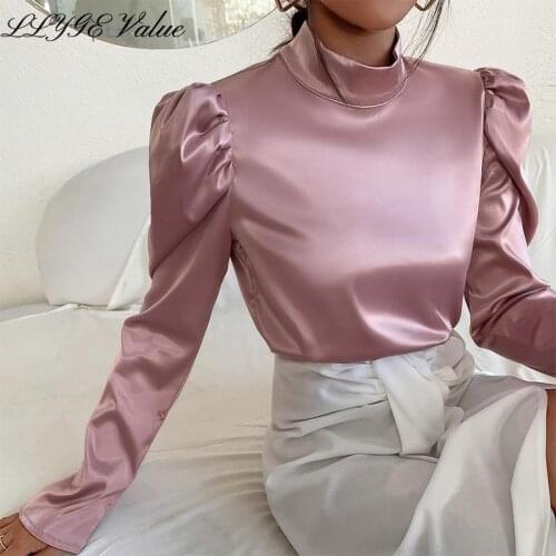 Атласные блузки LLYGE China At AliExpress