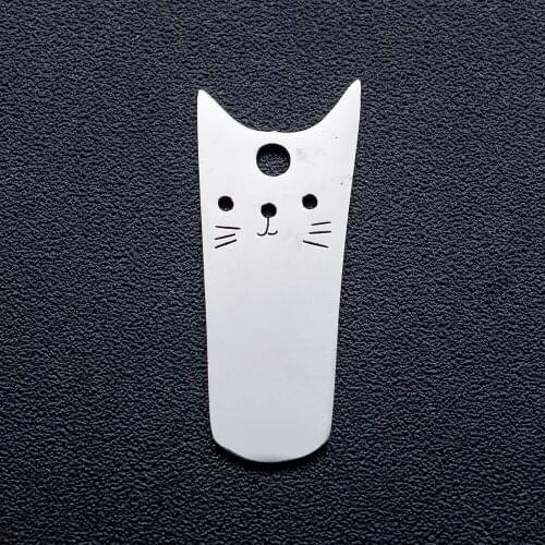 10pcs/lot Cute Cat DIY Jewelry Charms Wholesale 100% Stainless Steel Factory Direct Finding Charm Supplies