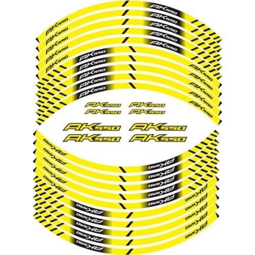 Motorcycle AK550 Label Letters tyre Stickers inner wheel reflective decoration strip decals For KYMCO AK550