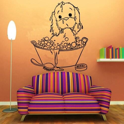 Grooming Salon Wall Decal Dog Grooming Vet Shop Pet Shop Veterinary clinic Wall Sticker Grooming Salon Decor Vinyl Decal C954
