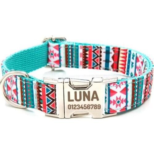 Custom Pet Name Number Dog Supplies Dogs Collars Puppy Collar Accessories Personalized Engraved ID Tag Small Medium Large Dogs