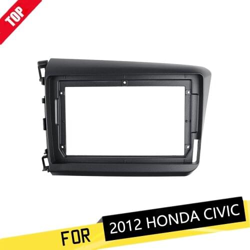 LONGSHI 9 inch Car Radio Fascia for HONDA CIVIC 2012 Dash Kit Refitting Installation Frame Stereo Panel Head Unit Bezel