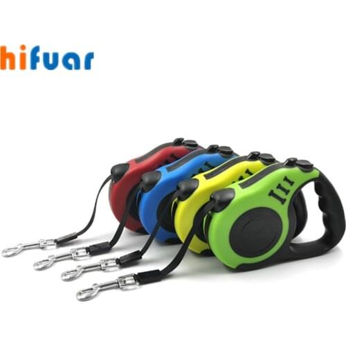 3M 5M Long Durable Leash Automatic Retractable Nylon Dog Lead Tape Extension Puppy Walking Running Lead Roulette For Dogs