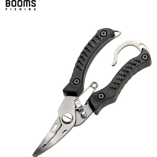 Booms Fishing H04 Fishing Pliers Scissors Curved Nose