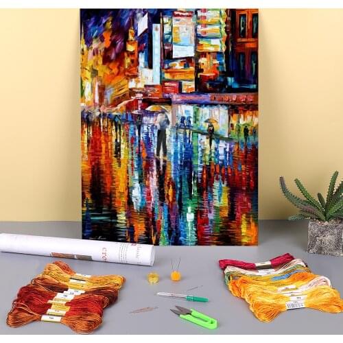 The Vibration The Night Pre-Printed 11CT Cross-Stitch Embroidery Patterns DMC Threads Handicraft Craft Handiwork Jewelry